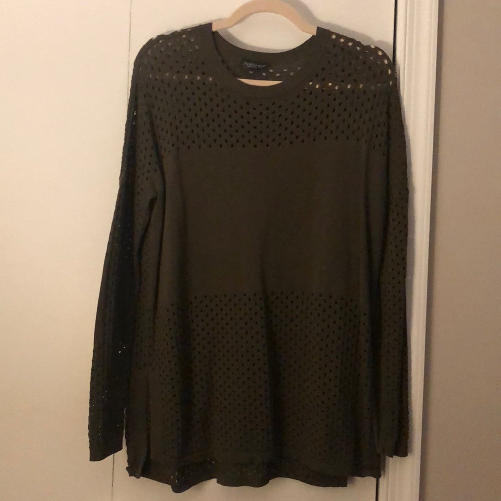 Top Shop long sleeve olive green sweater